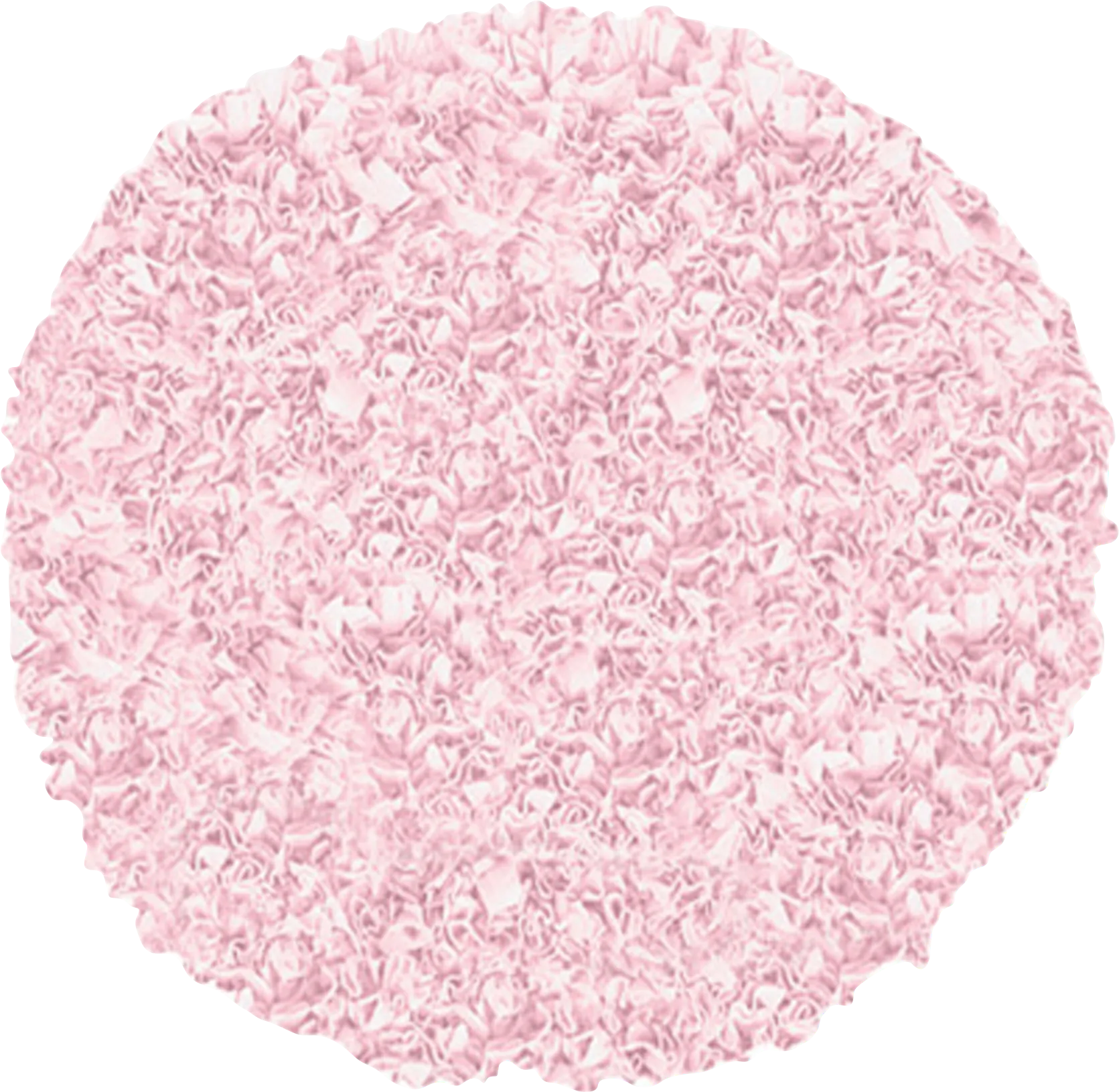 Kids Fuzzy Clouds Pink 4' Round Rug - Thumbnail - Image 1