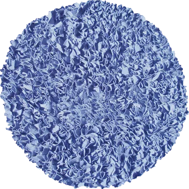 Kids Fuzzy Clouds Dark Blue 4' Round Rug