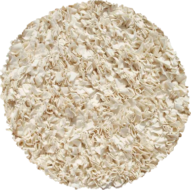 Kids Fuzzy Clouds Cream 4' Round Rug