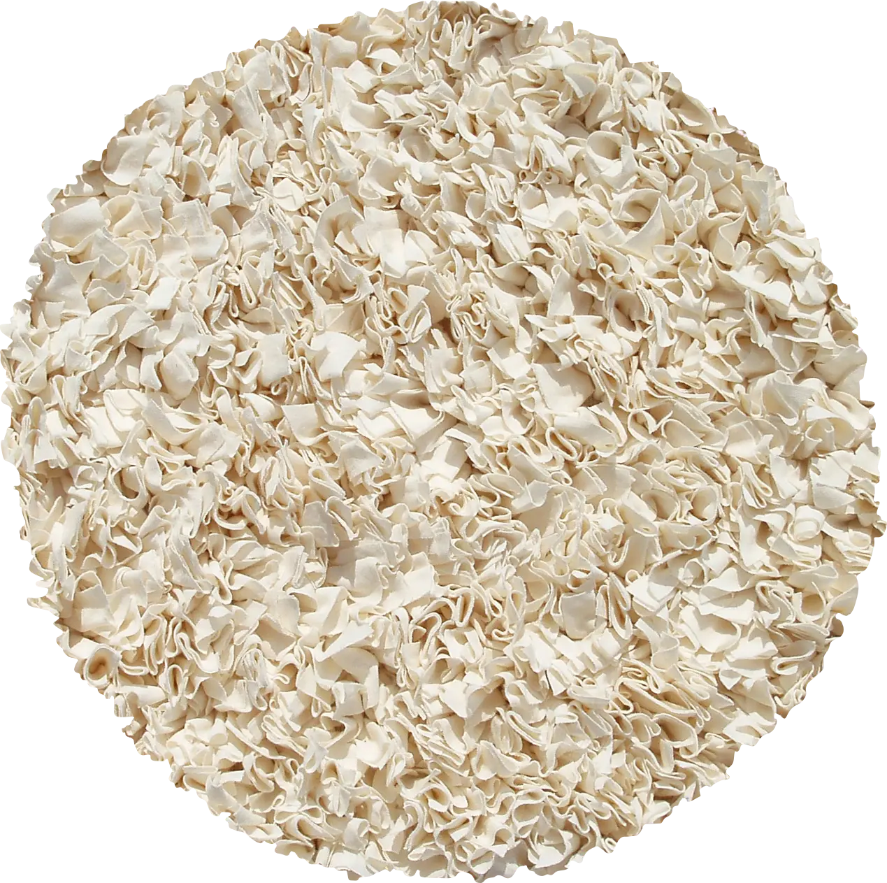 Kids Fuzzy Clouds Cream 4' Round Rug