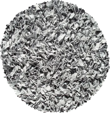 Kids Fuzzy Clouds Silver 4' Round Rug