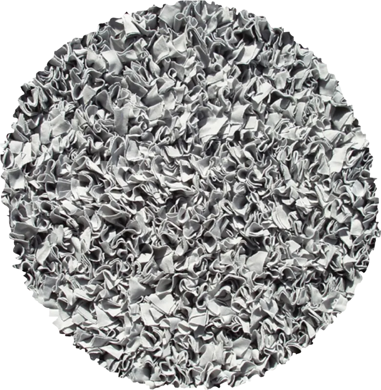 Kids Fuzzy Clouds Silver 4' Round Rug