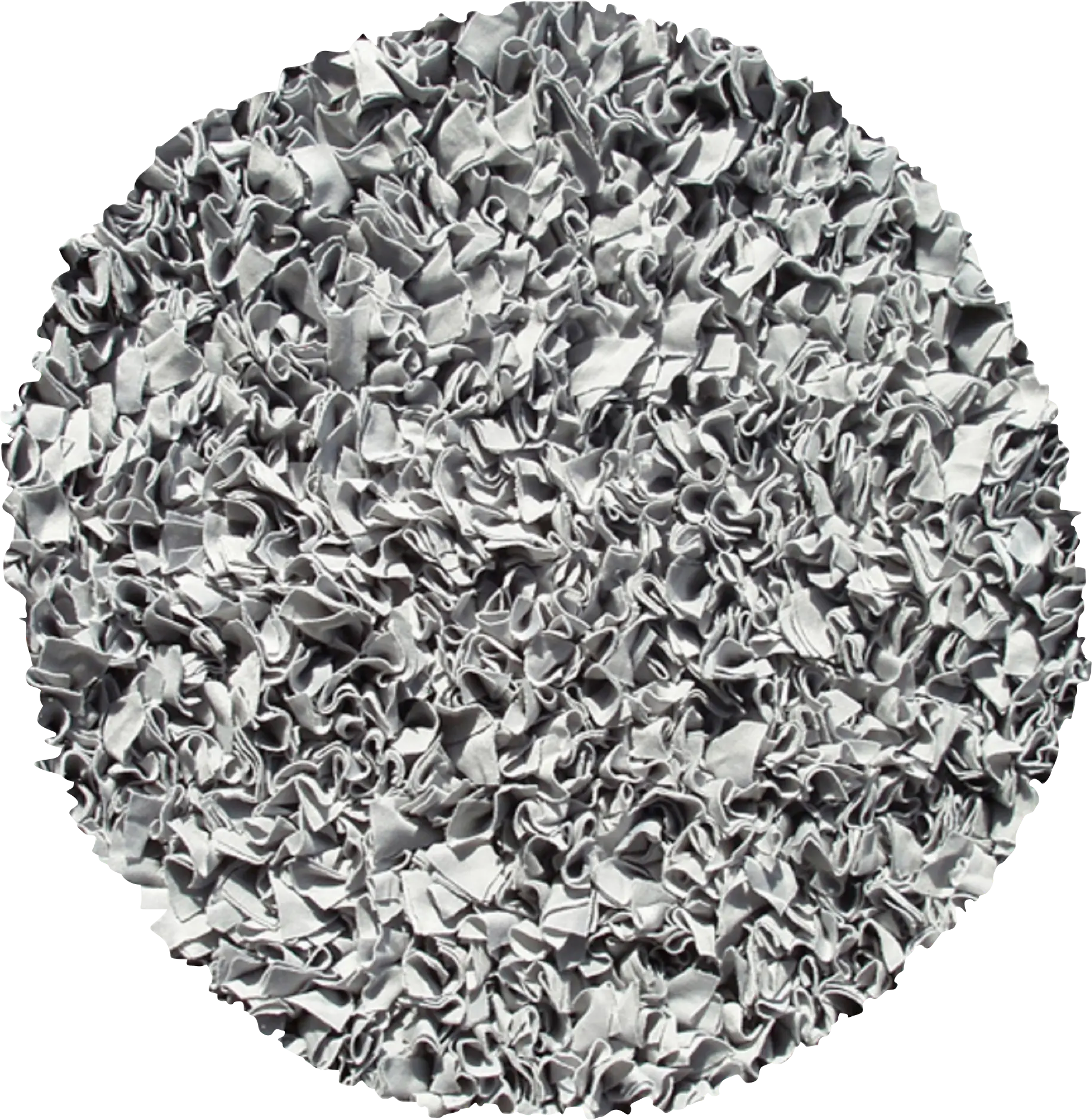 Kids Fuzzy Clouds Silver 4' Round Rug