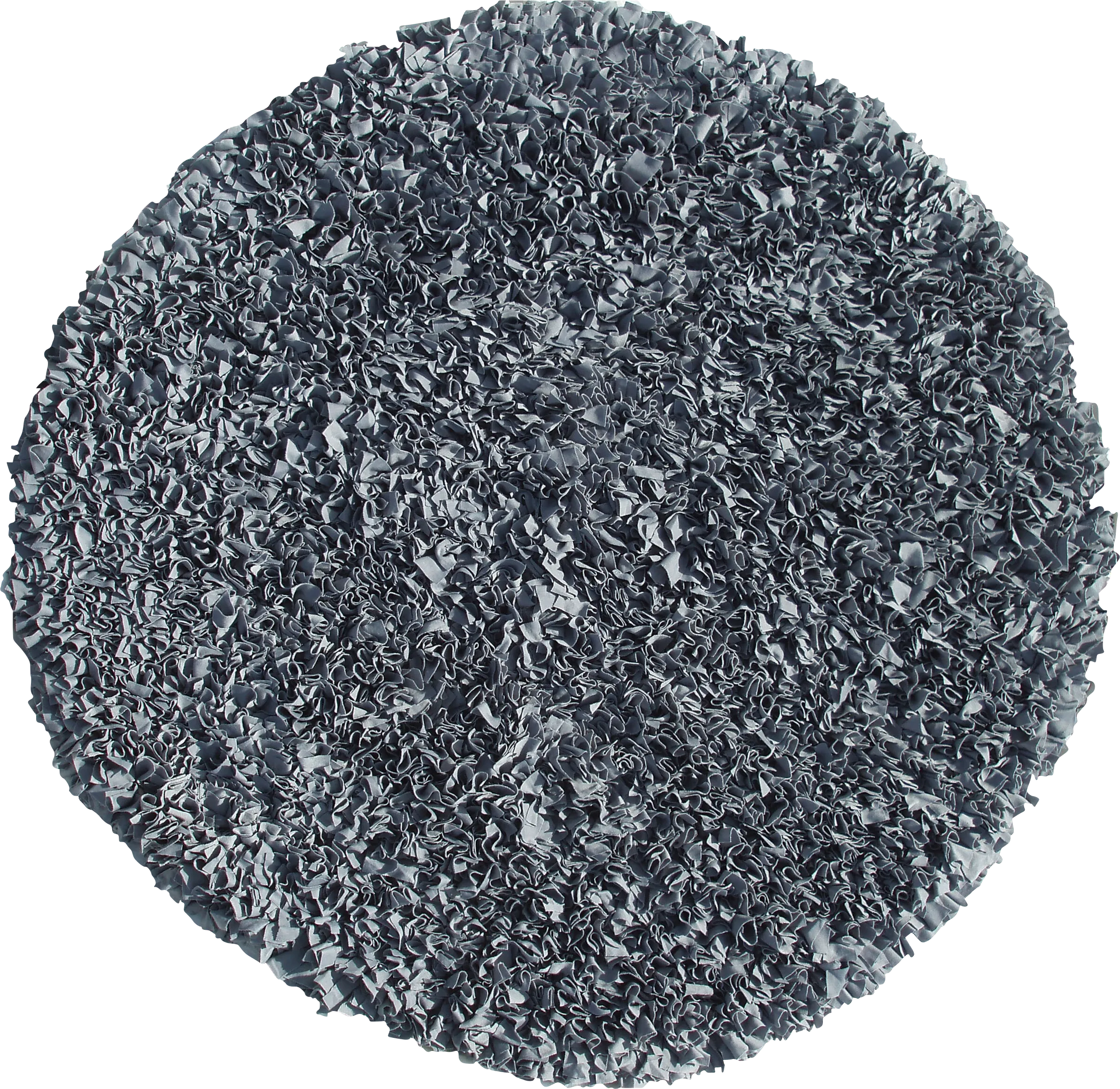 Kids Fuzzy Clouds Gray 4' Round Rug - Thumbnail - Image 1