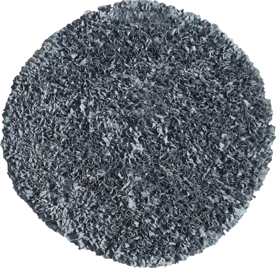 Kids Fuzzy Clouds Gray 4' Round Rug