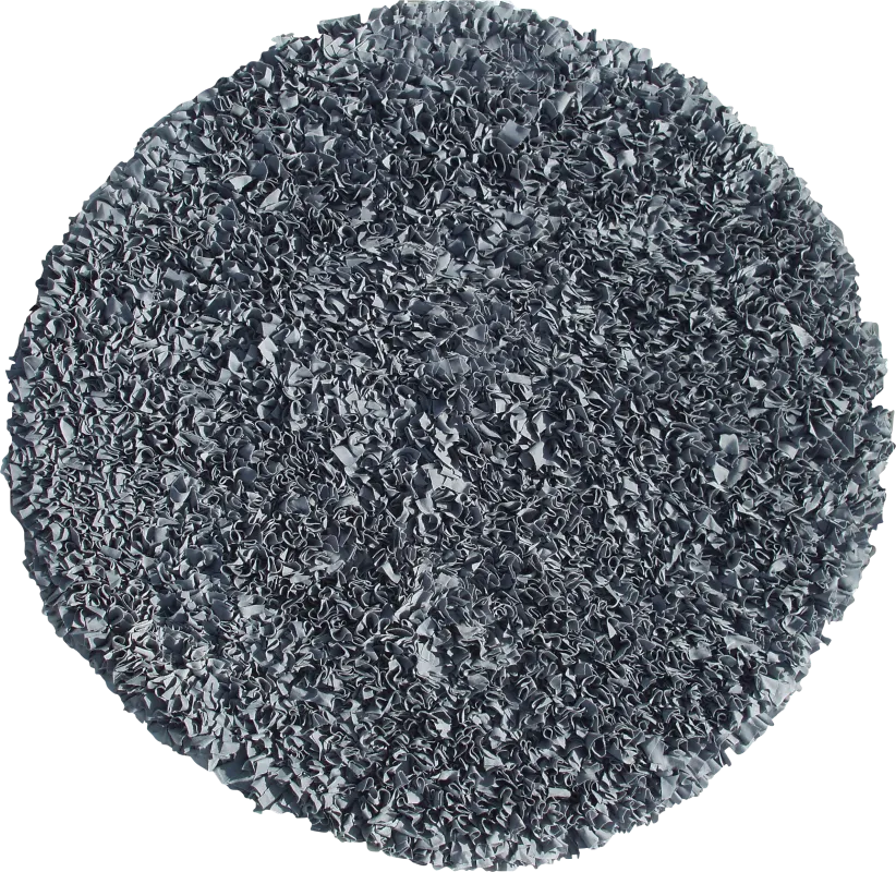 Kids Fuzzy Clouds Gray 4' Round Rug