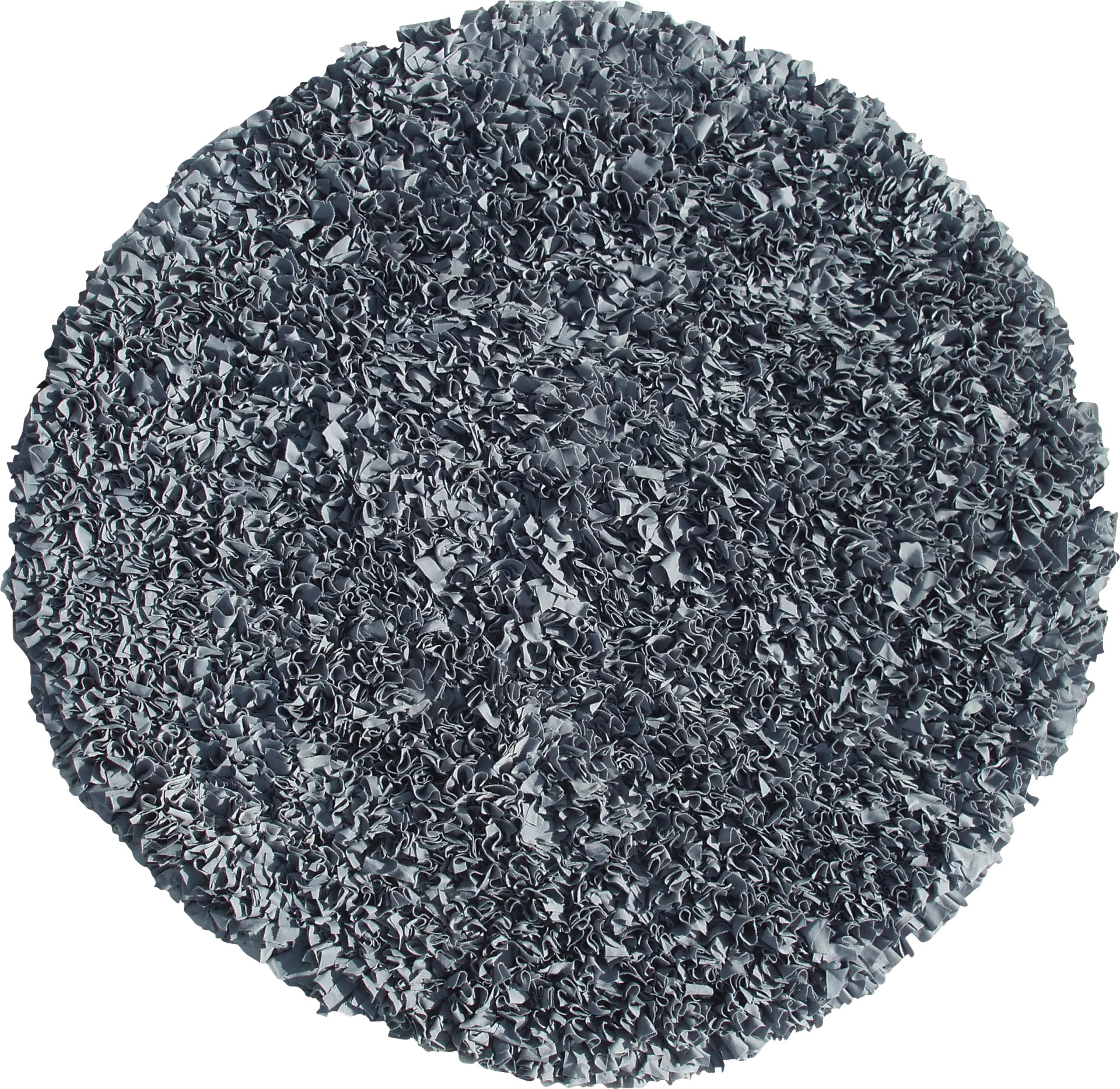 Kids Fuzzy Clouds Gray 4' Round Rug