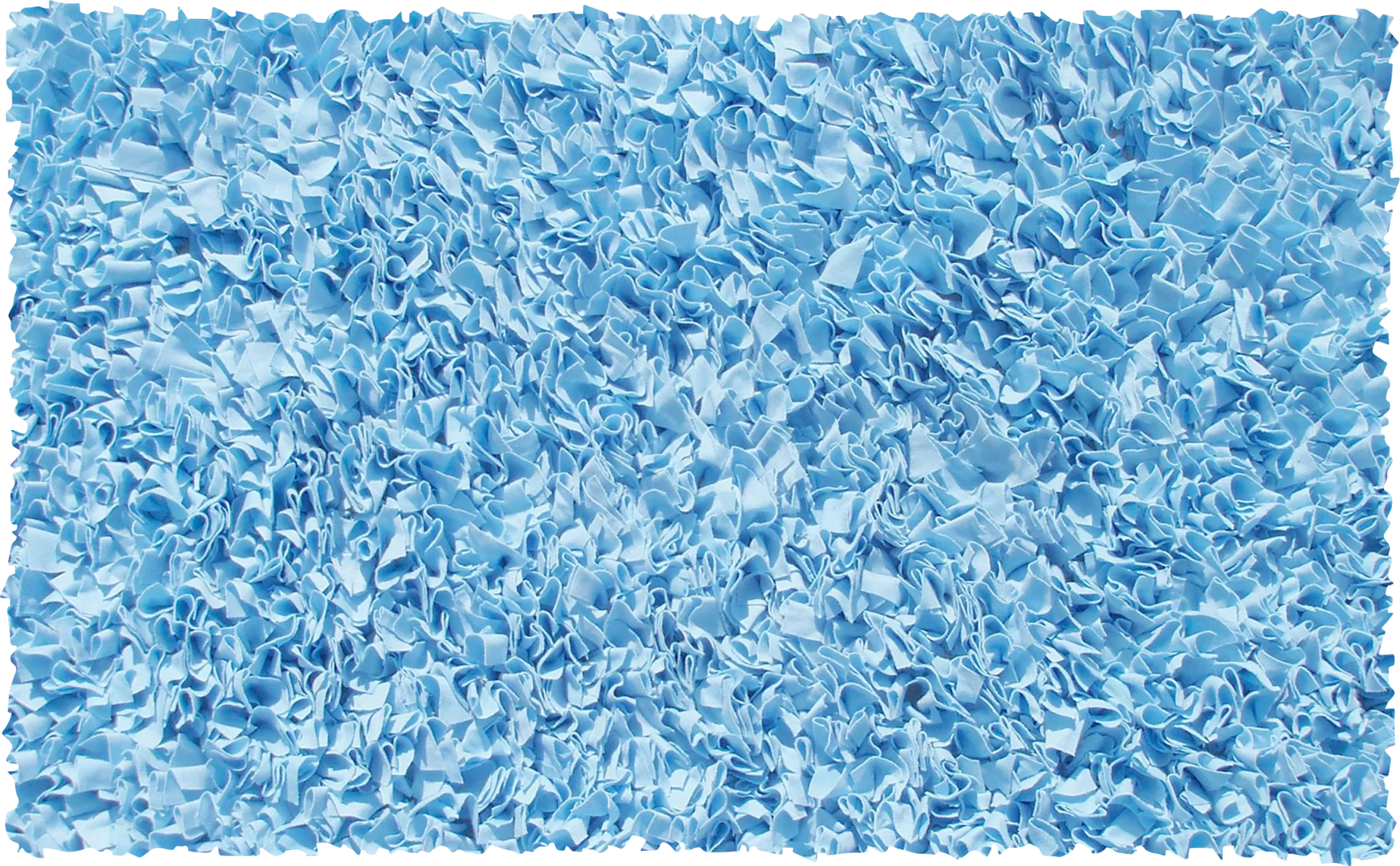 Kids Fuzzy Clouds Blue 4'7 x 7'7 Rug - Image 1