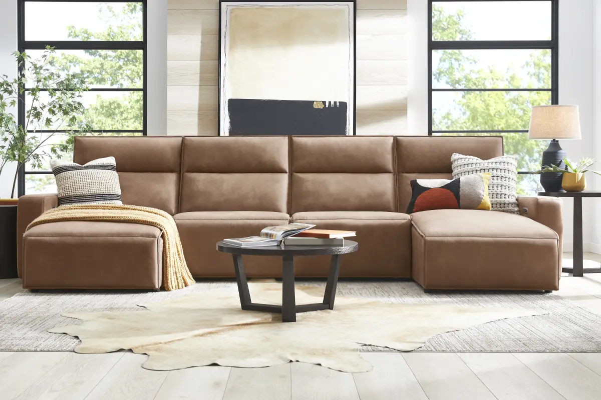 Saddle 4 Pc Dual Power Reclining ModularTwo