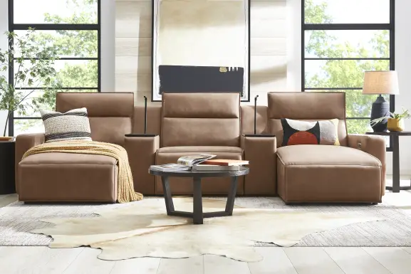 Saddle 5 Pc Dual Power Reclining ModularTwo