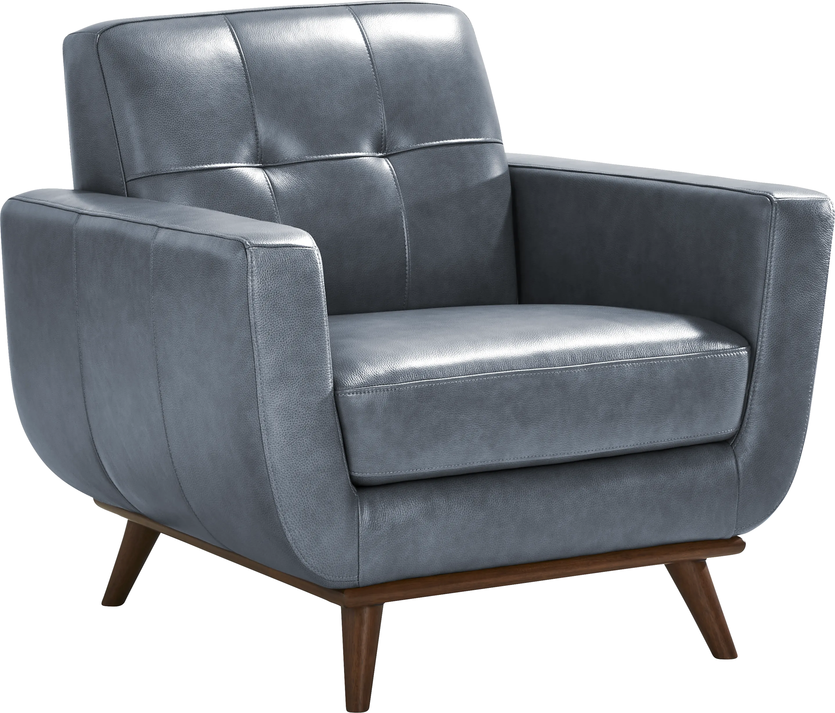 Greyson Blue Leather 2 Pc Living Room - Thumbnail - Image 5