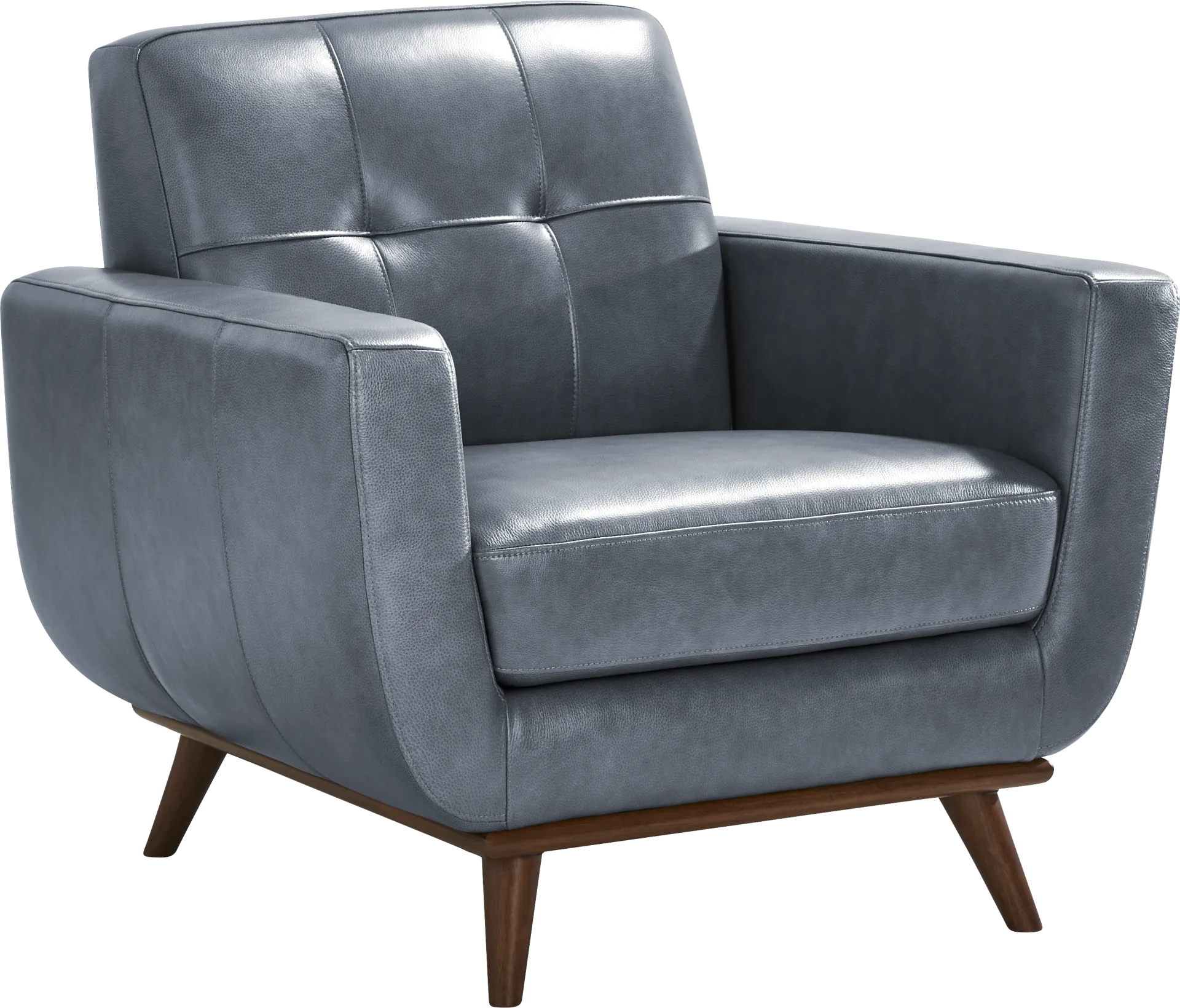 Greyson Blue Leather 2 Pc Living Room - Image 5