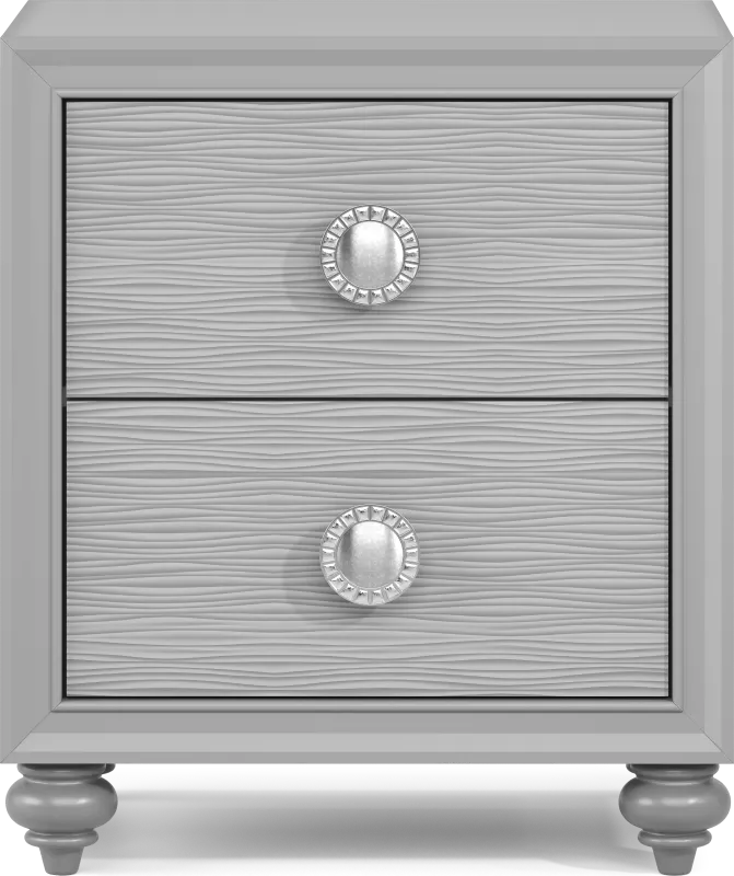 Kids Evangeline Silver Nightstand