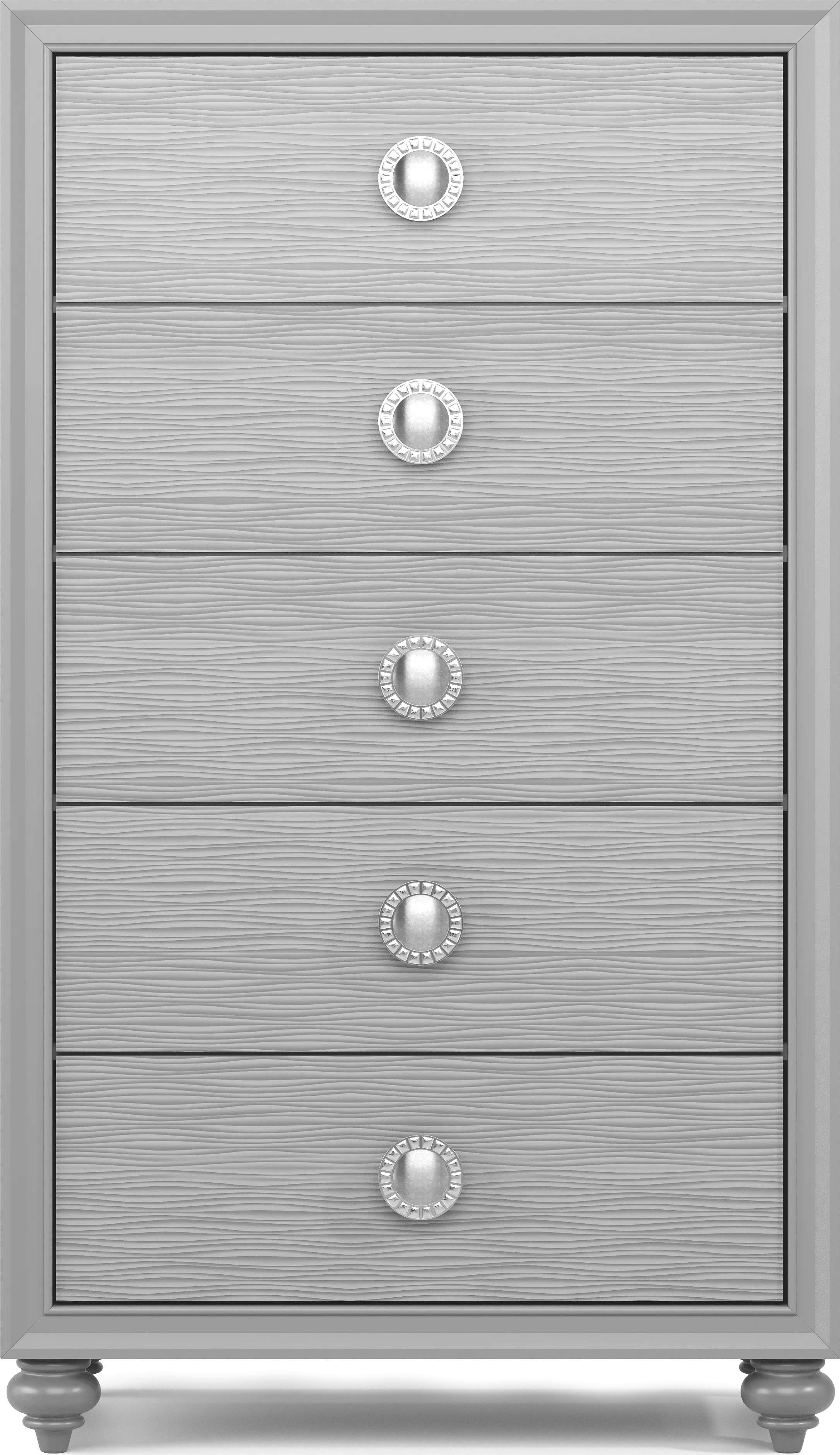 Kids Evangeline Silver 5 Pc Twin Lighted Upholstered Bedroom - Thumbnail - Image 5