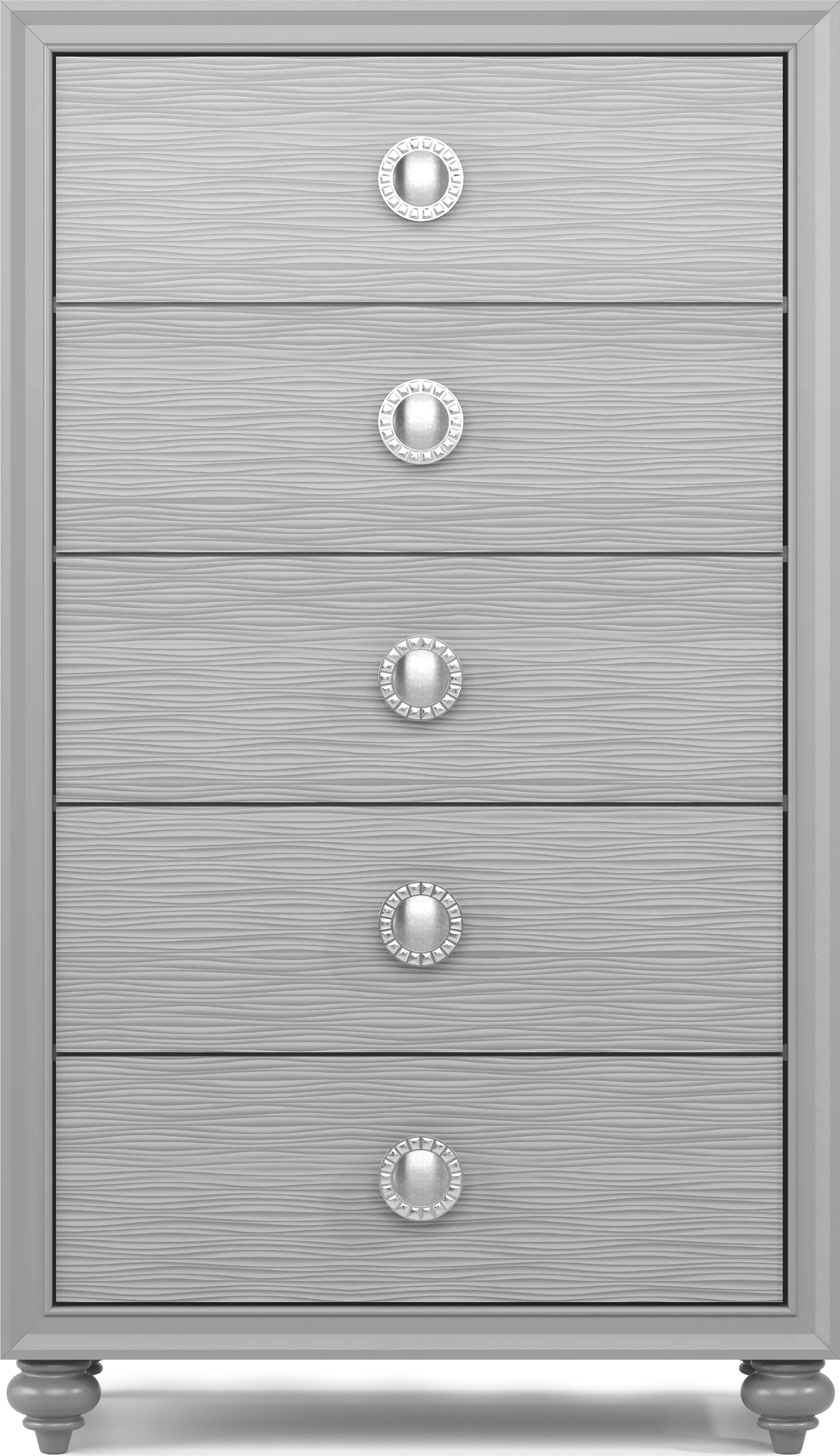 Kids Evangeline Silver 5 Pc Twin Lighted Upholstered Bedroom - Image 5