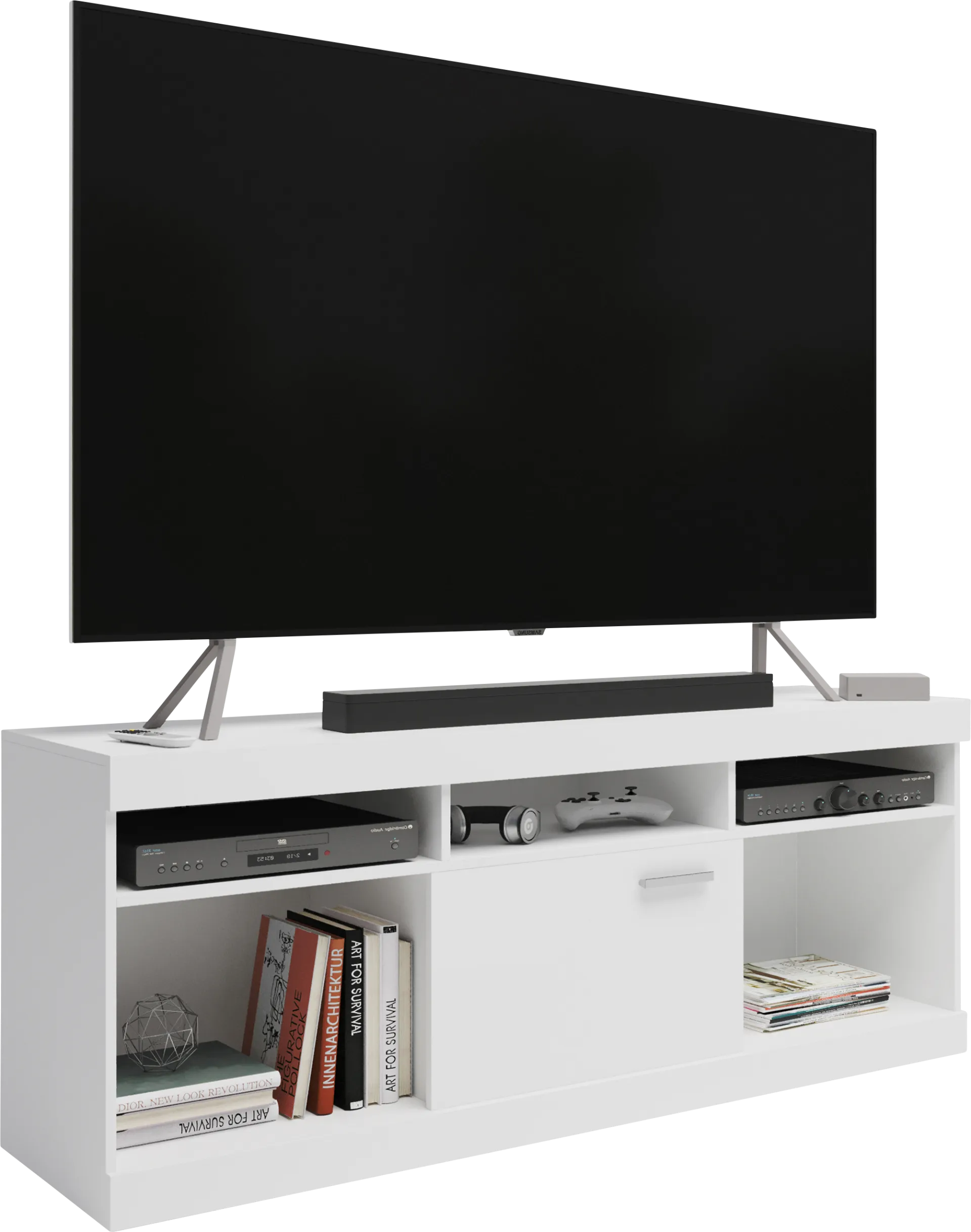 Ponodon White 61in. Console - Image 1