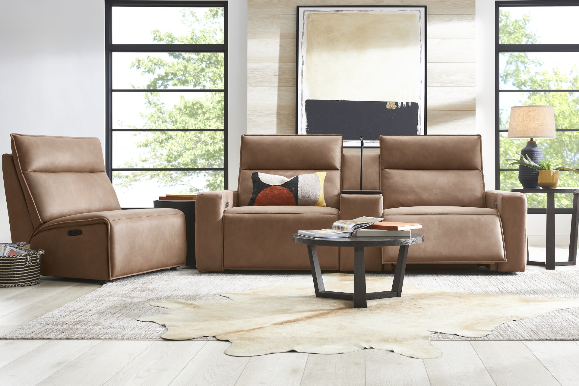 Saddle 3 Pc Dual Power Reclining ModularTwo - Image 2