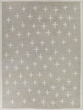 Korsa Tan 5'3 x 7 Indoor/Outdoor Rug