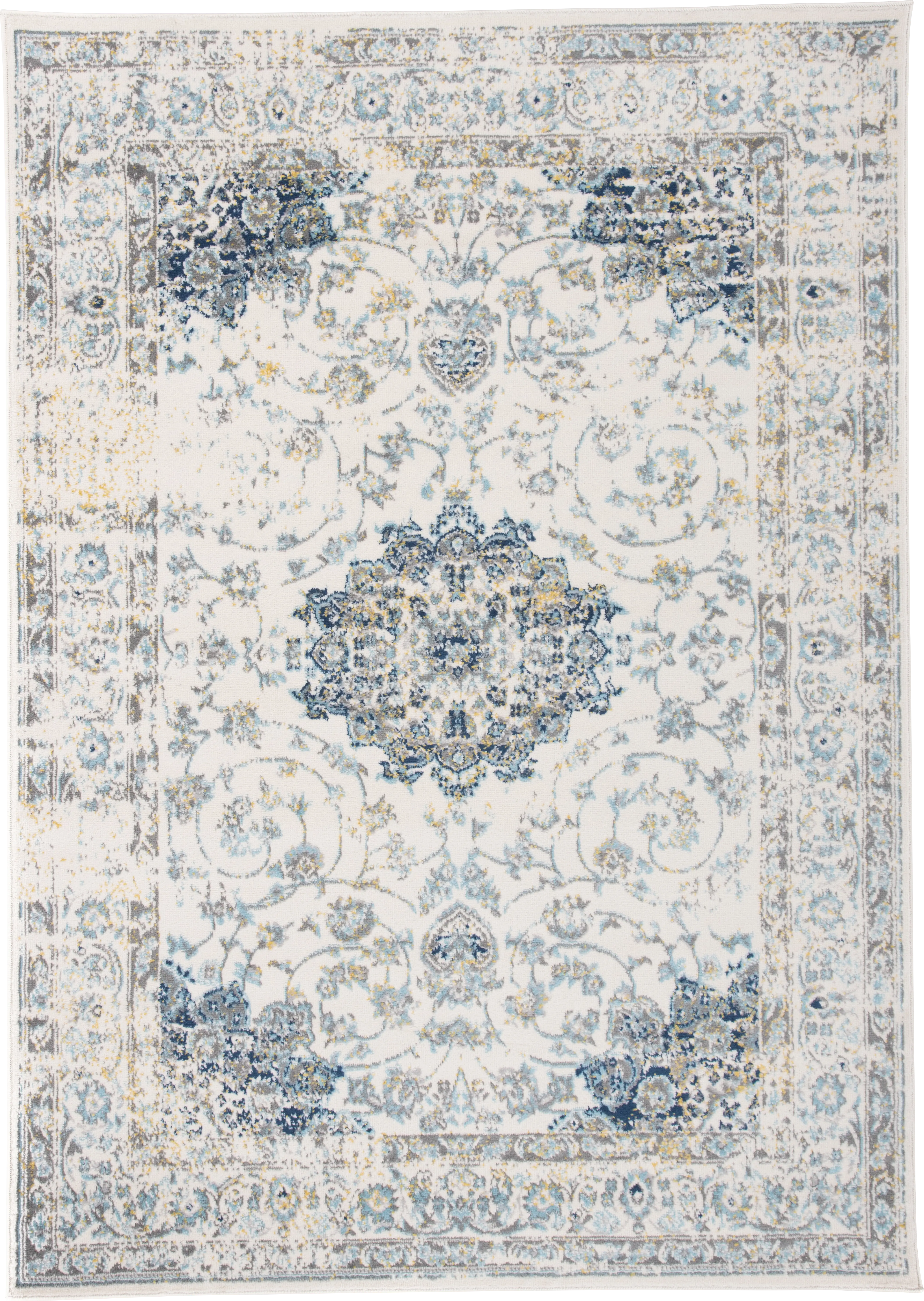 Advay Blue 3' x 5'  Rug - Thumbnail - Image 1