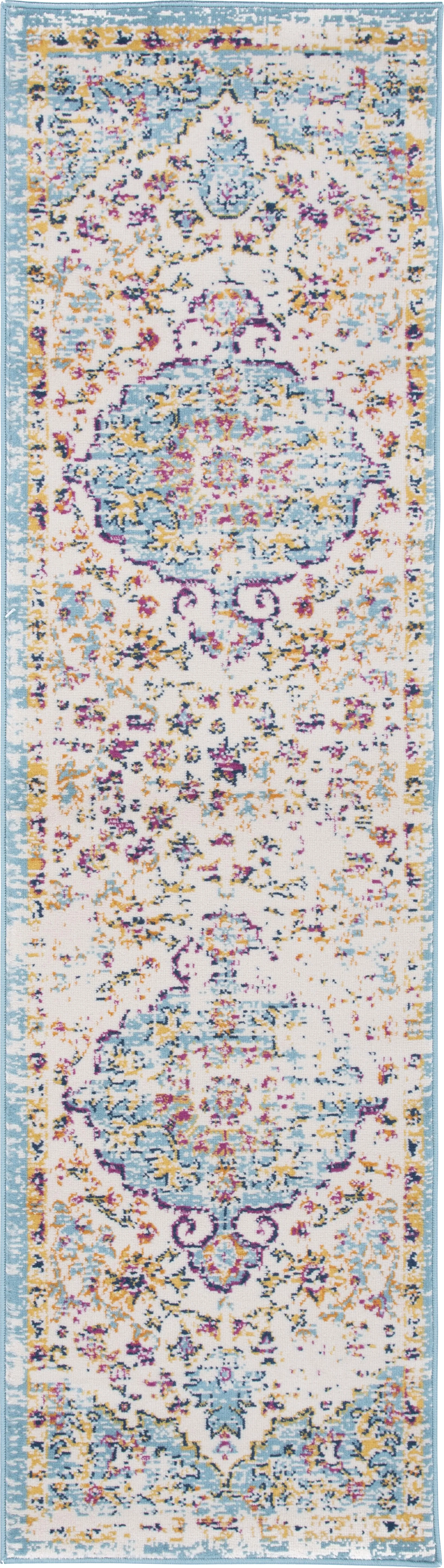 Jasbir Turquoise 2' x 7' Runner Rug - Image 1