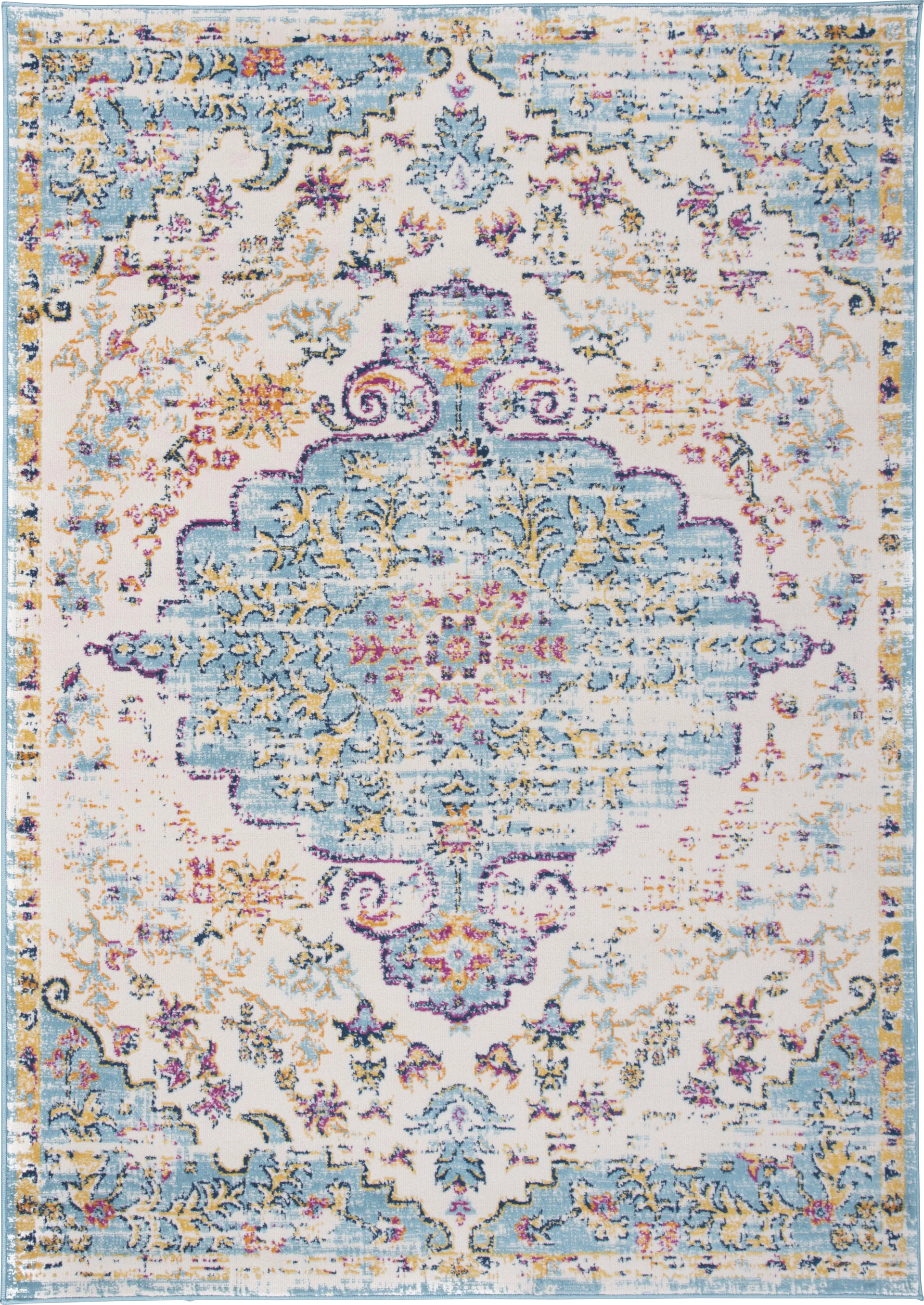 Jasbir Turquoise 5' x 7' Rug - Image 1