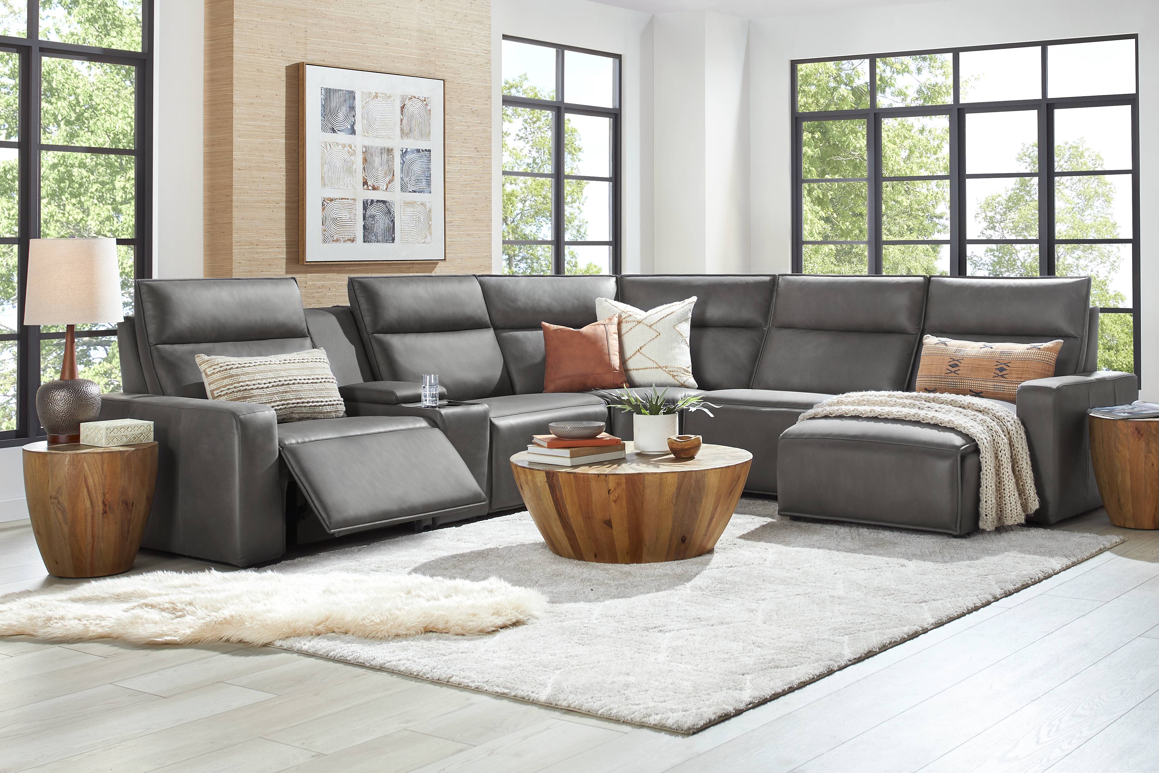 Charcoal 6 Pc Dual Power Reclining ModularTwo - Thumbnail - Image 2