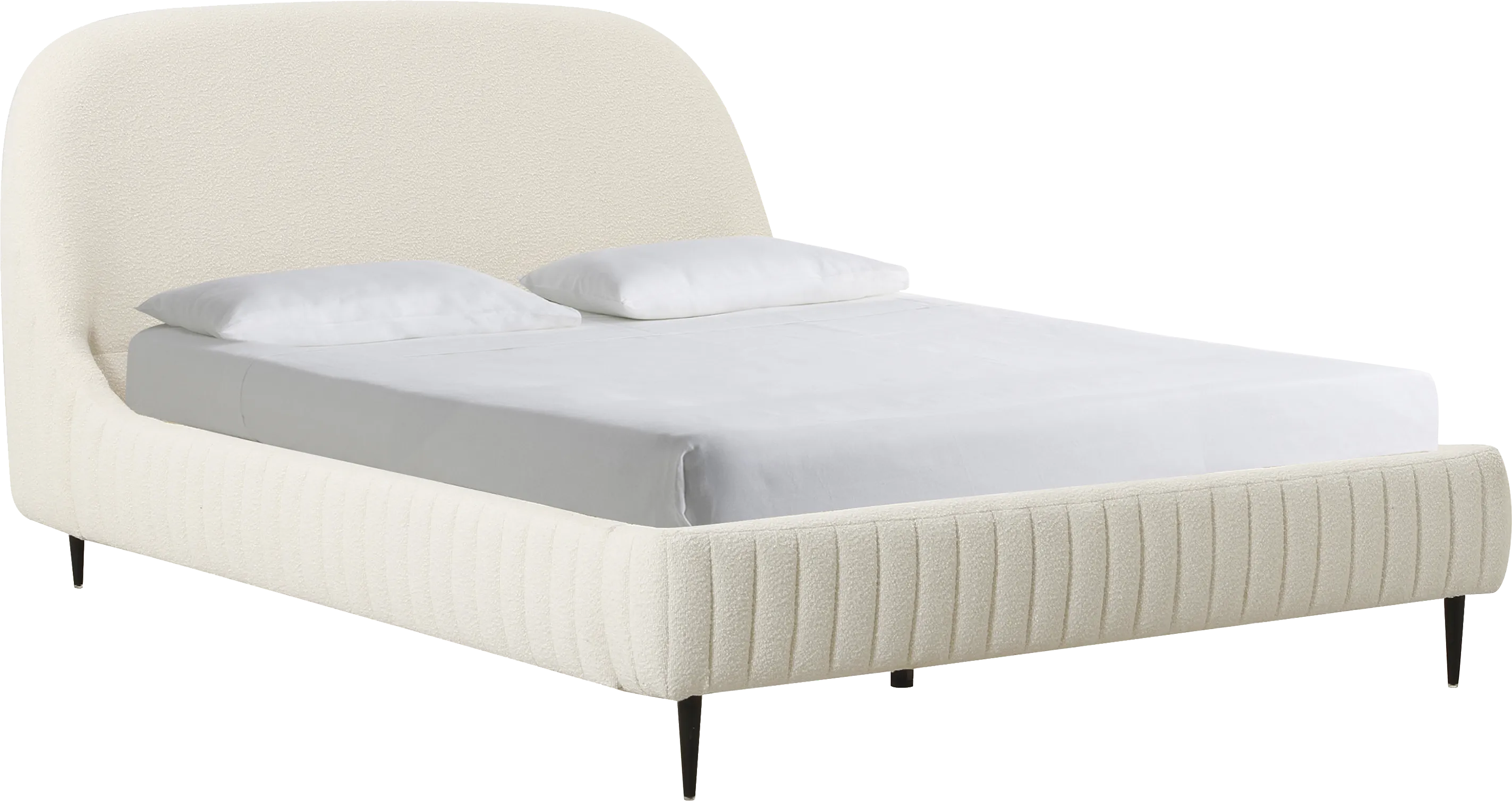 Calstan Cream King Upholstered Bed
