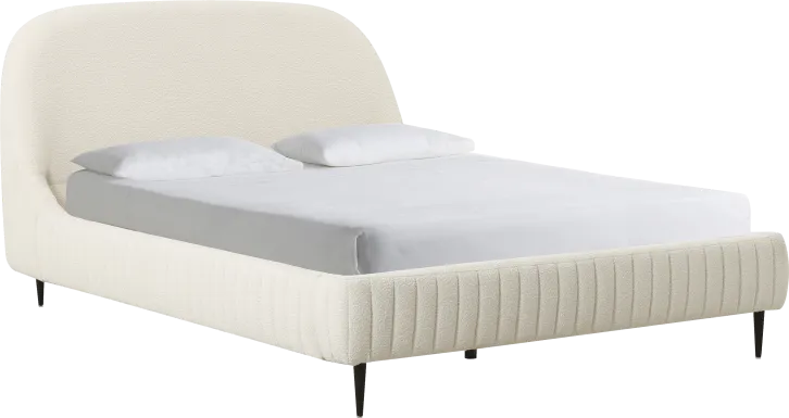Calstan Cream King Upholstered Bed