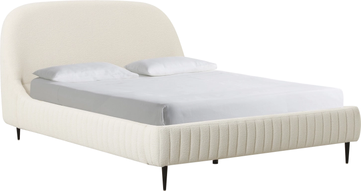 Calstan Cream King Upholstered Bed