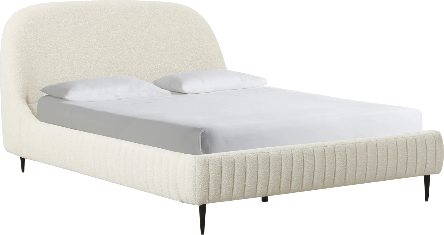 Calstan Cream King Upholstered Bed