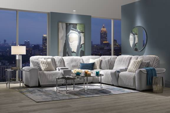 Bedingfield Gray 7 Pc Dual Power Reclining Sectional