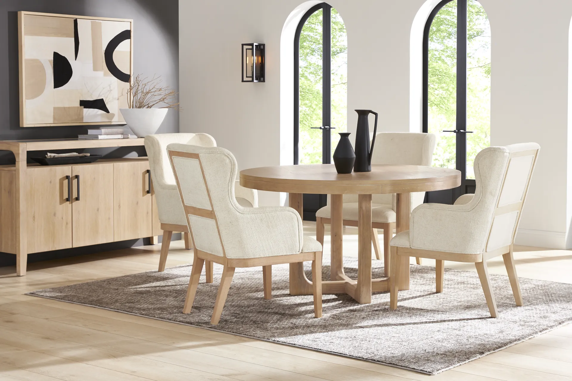 Callen Way Beige 54 in. Round Dining Table - Image 1