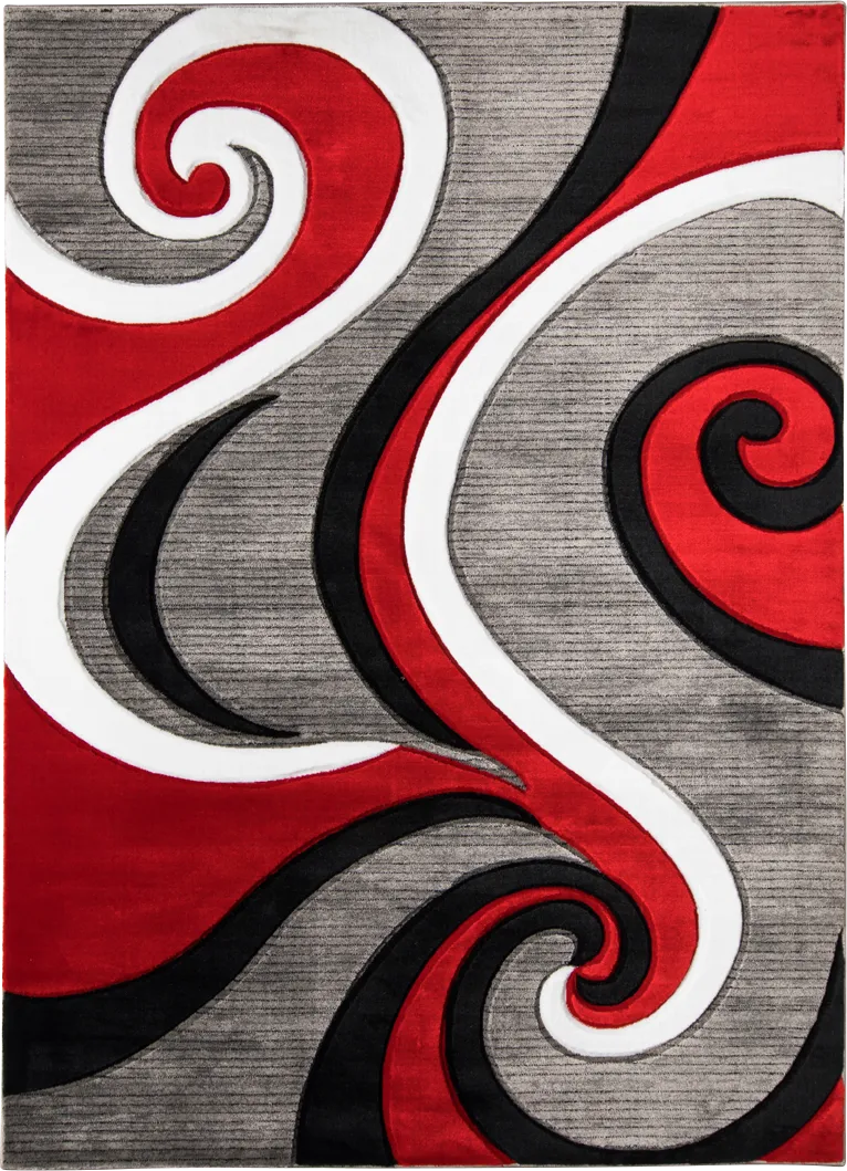 Nermina Red Rug | Rooms to Go