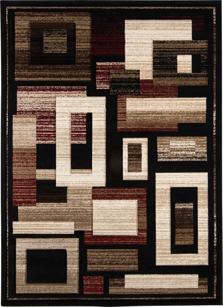 Hobert Black 5' x 7'3 Rug - Image 1