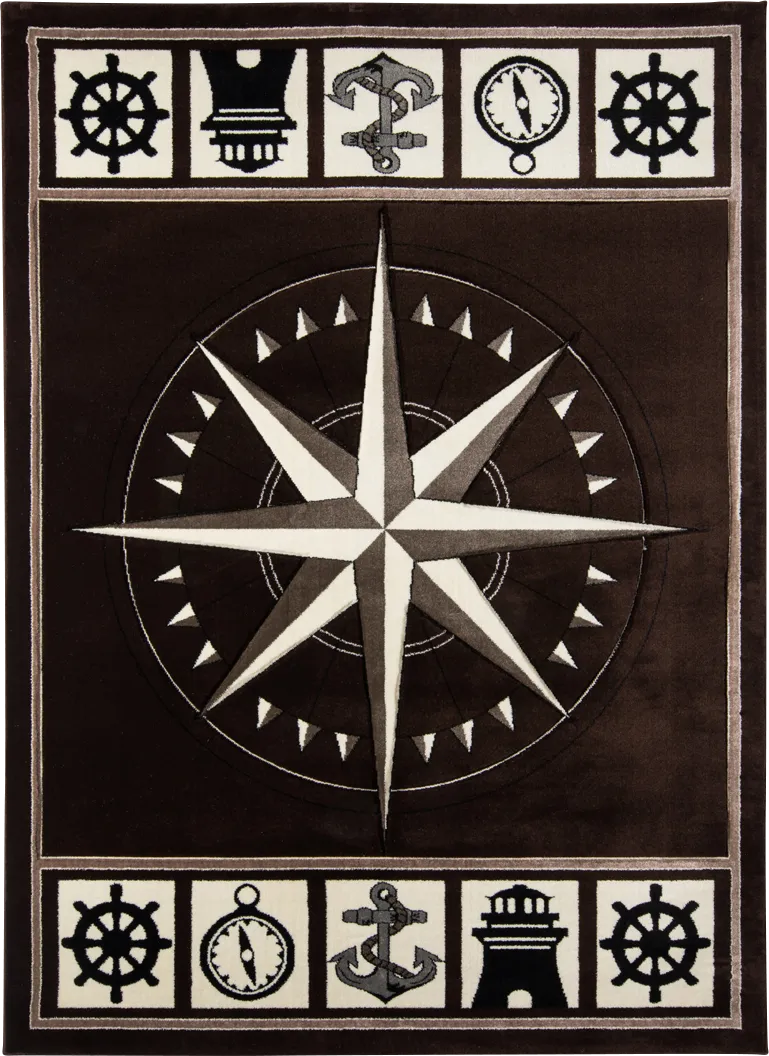 Argelia Dark Brown 7'8 x 10'2 Rug - Image 1