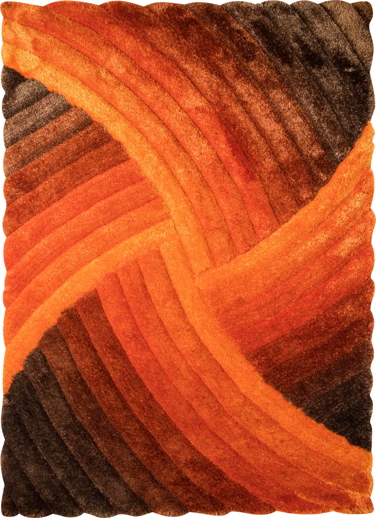 Arianell Orange 5' x 7'3 Rug - Image 1