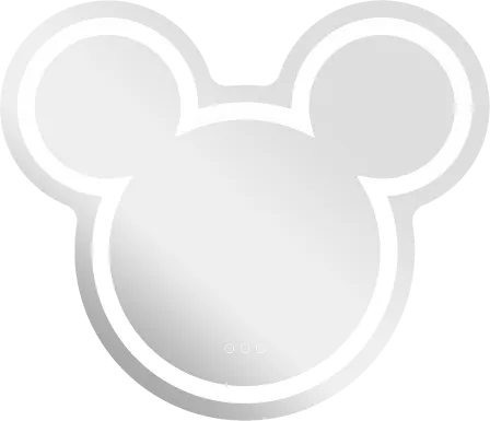 Kids Mickey Mouse White LED Wall Mirror