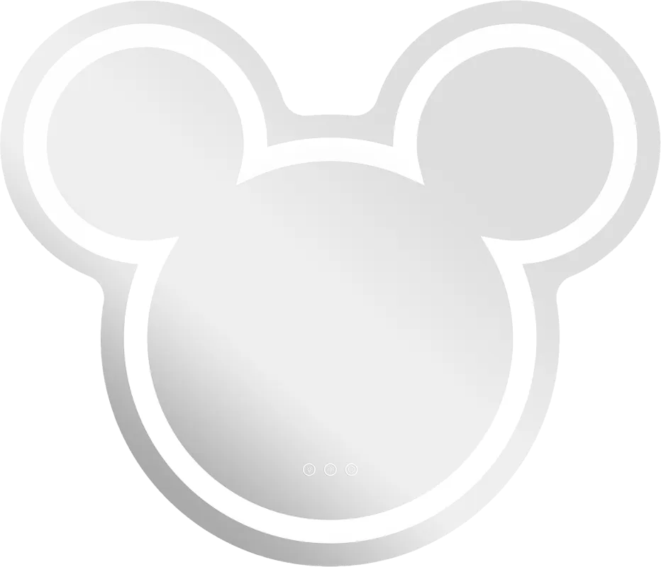 Kids Mickey Mouse White LED Wall Mirror