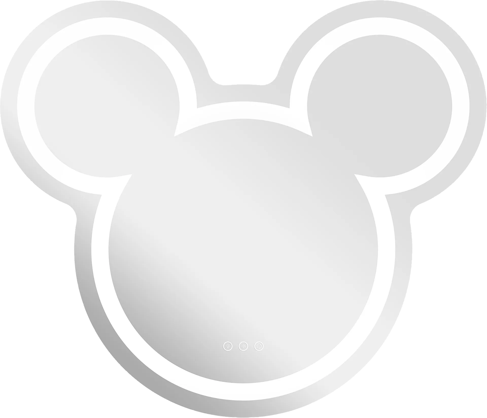 Kids Mickey Mouse White LED Wall Mirror - Image 1
