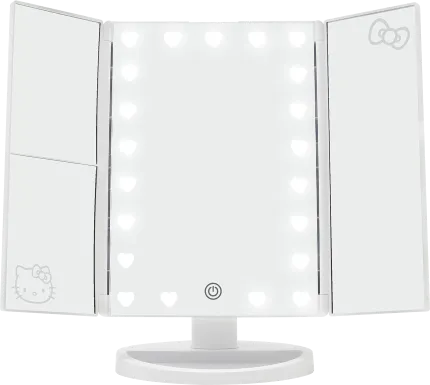 Kids Hello Kitty White Tri-Fold Vanity Mirror