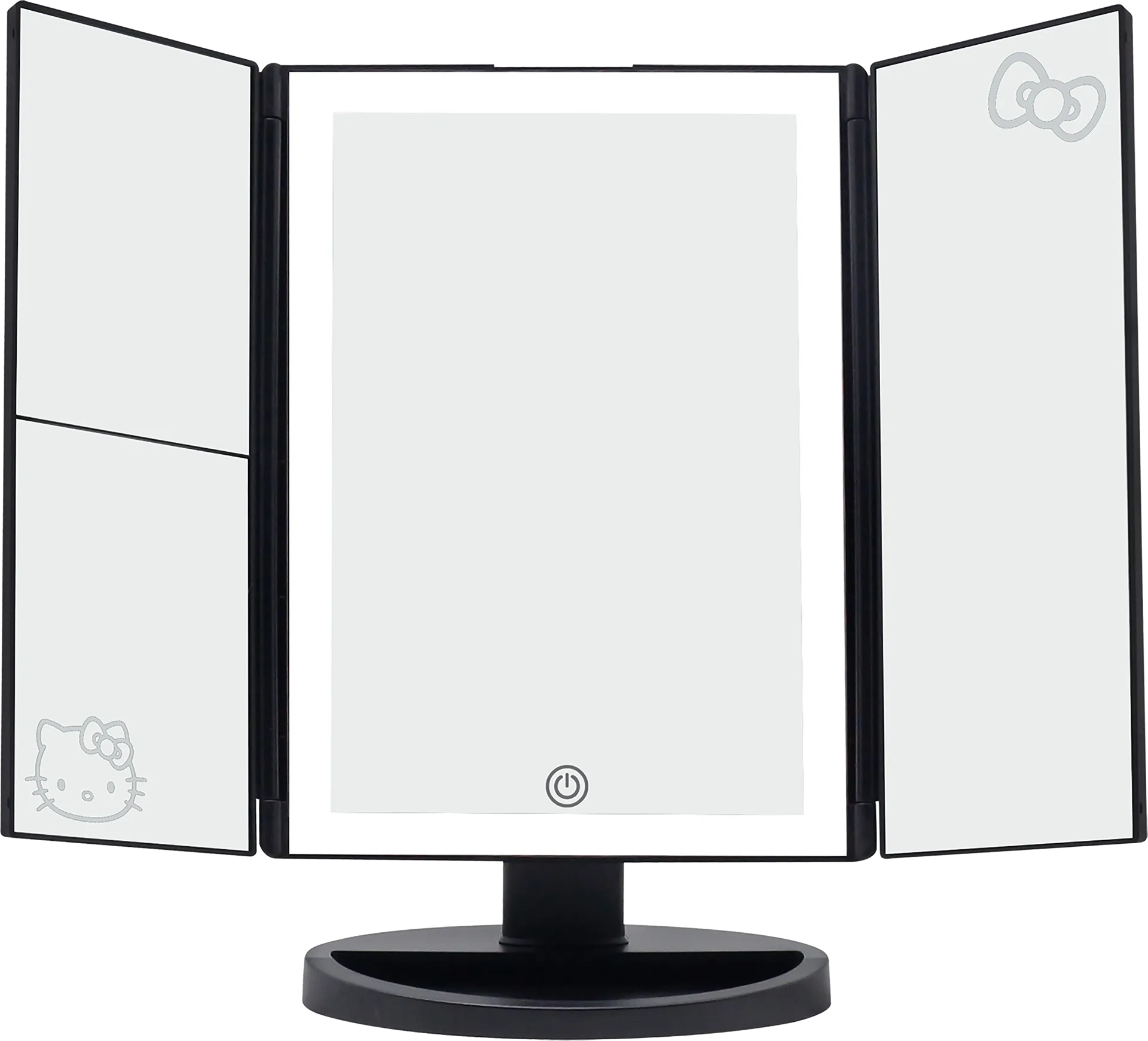 Kids Hello Kitty Black Tri-Fold Vanity Mirror - Image 1