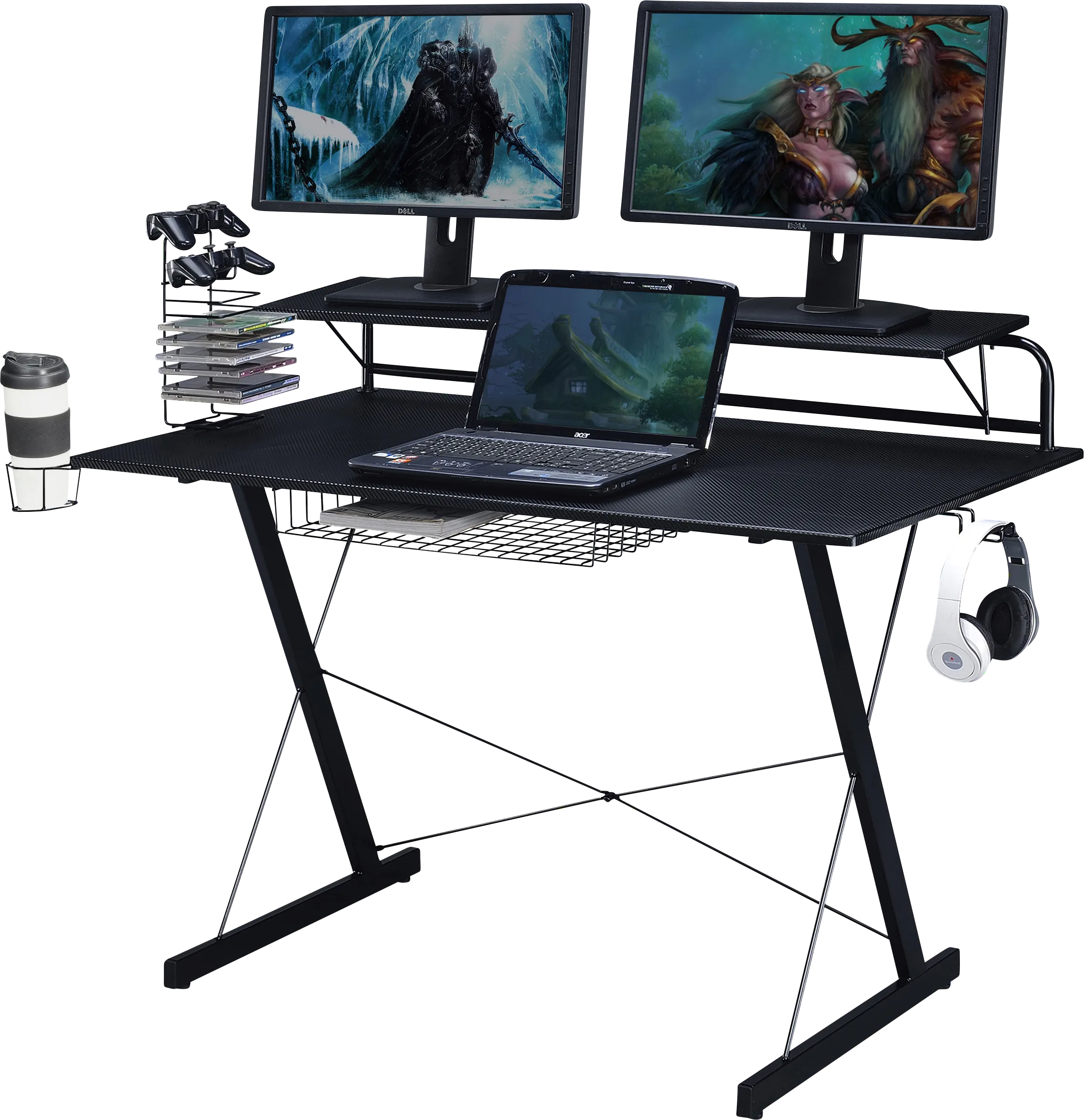 Eatoheim Black PC Gaming Desk