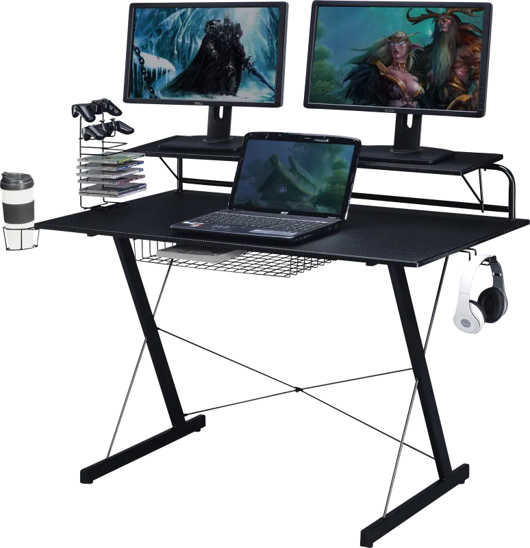 Eatoheim Black PC Gaming Desk