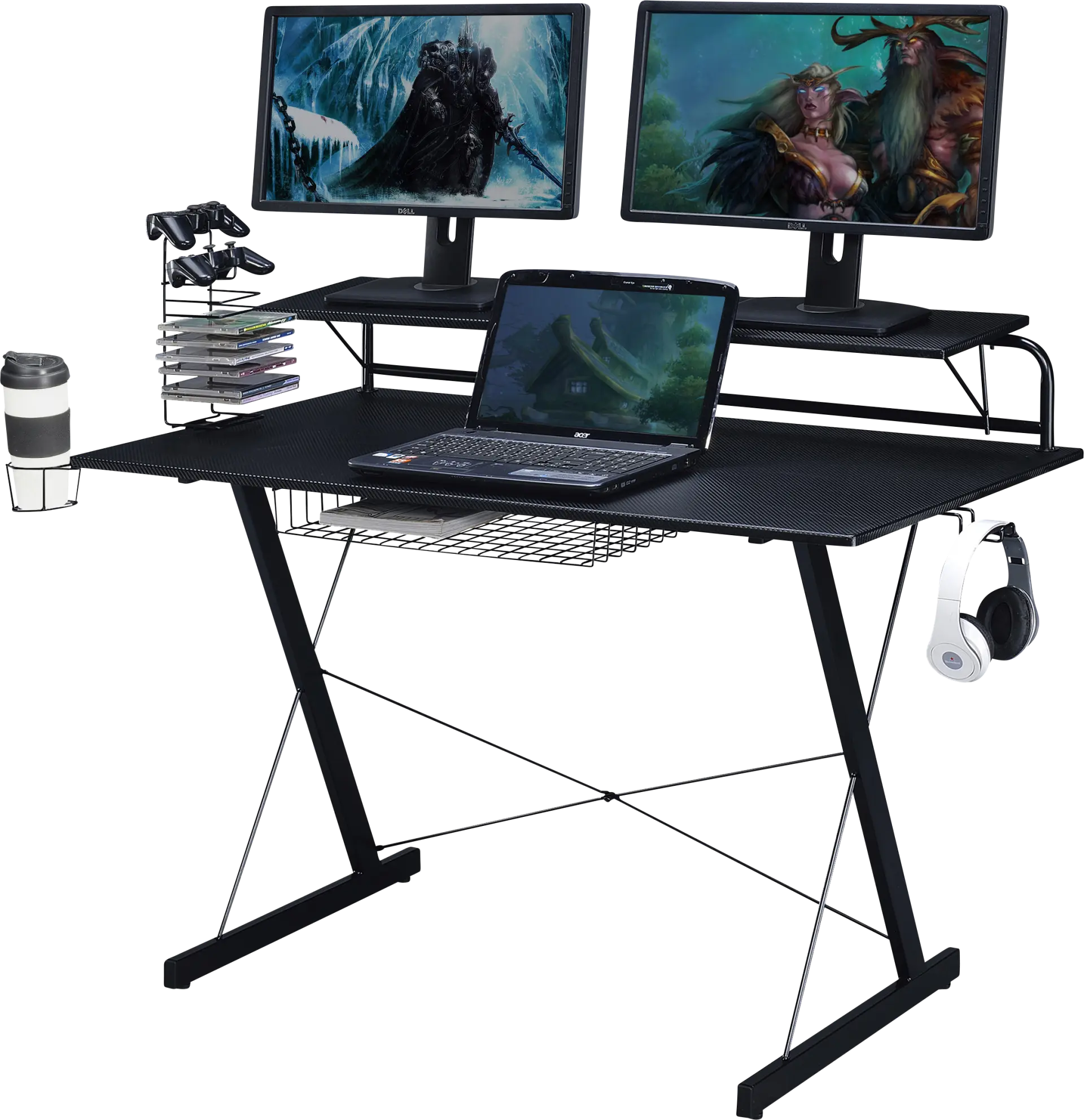 Eatoheim Black PC Gaming Desk