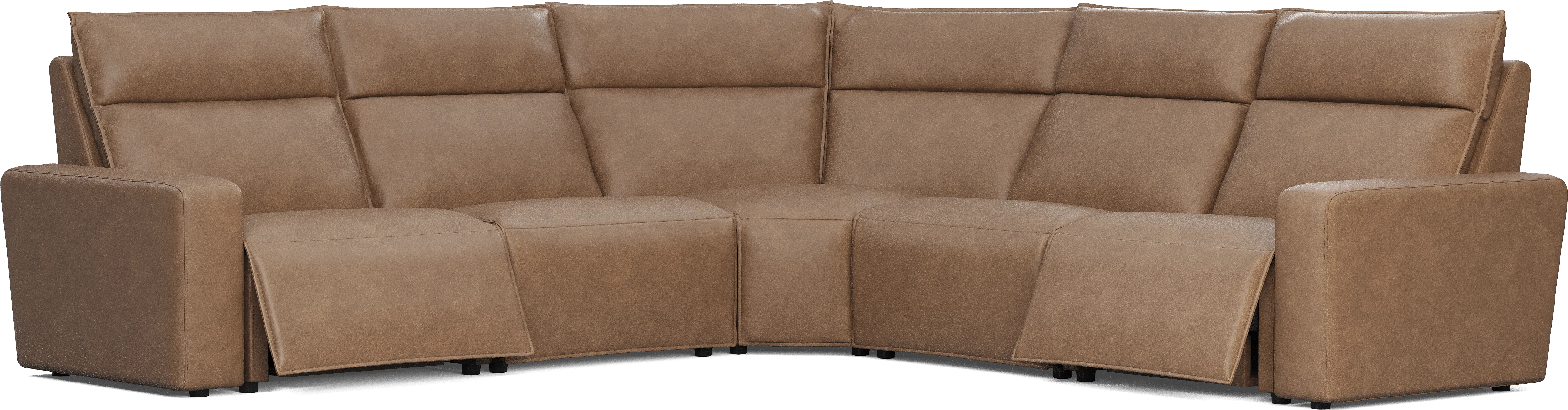 ModularTwo Saddle 5 Pc Dual Power Reclining Sectional - Thumbnail - Image 1