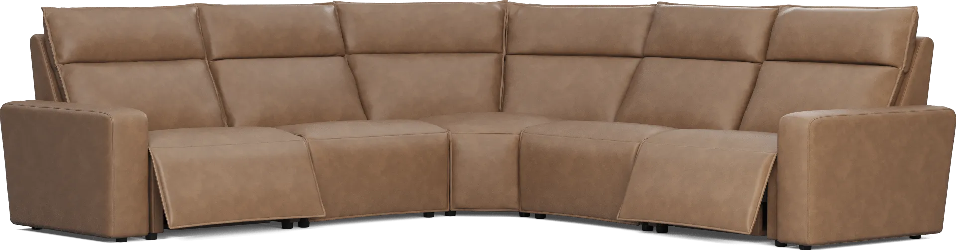 ModularTwo Saddle 5 Pc Dual Power Reclining Sectional - Image 1
