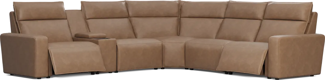 Saddle 6 Pc Dual Power Reclining ModularTwo