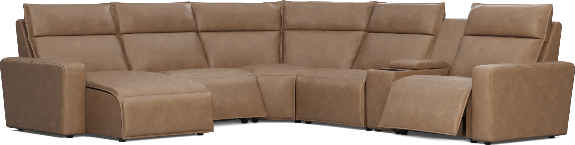 Saddle 6 Pc Dual Power Reclining ModularTwo - Image 1