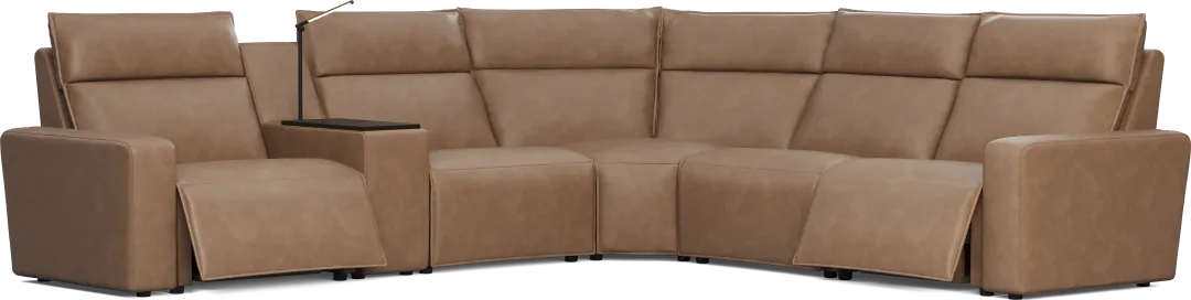 Saddle 6 Pc Dual Power Reclining ModularTwo