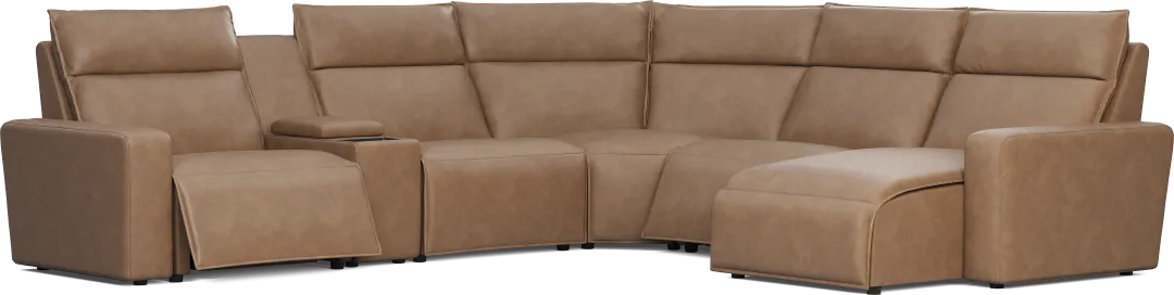 Saddle 6 Pc Dual Power Reclining ModularTwo